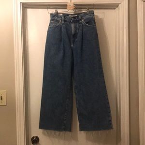 Levi’s Ribcage Pleated Wide Leg Crop Jean 26